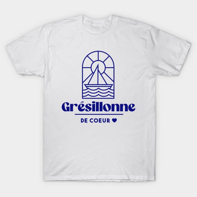 Grésillonne de coeur - Brittany Morbihan 56 Mer Ile de Groix T-Shirt by Tanguy44